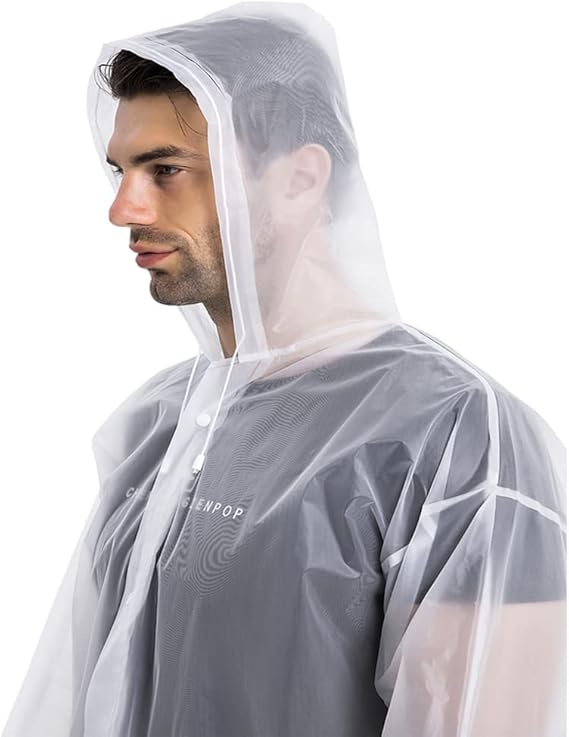 Rain Coats (2 Pack) - Reusable EVA Rain Ponchos for Adults Rain Jackets Raincoats for Men Women