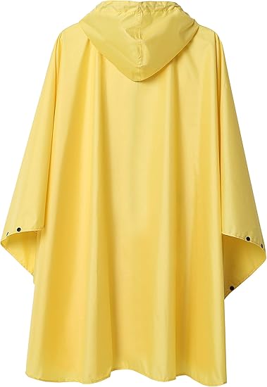 SaphiRose Unisex Rain Poncho Raincoat Hooded for Adults Women with Pockets